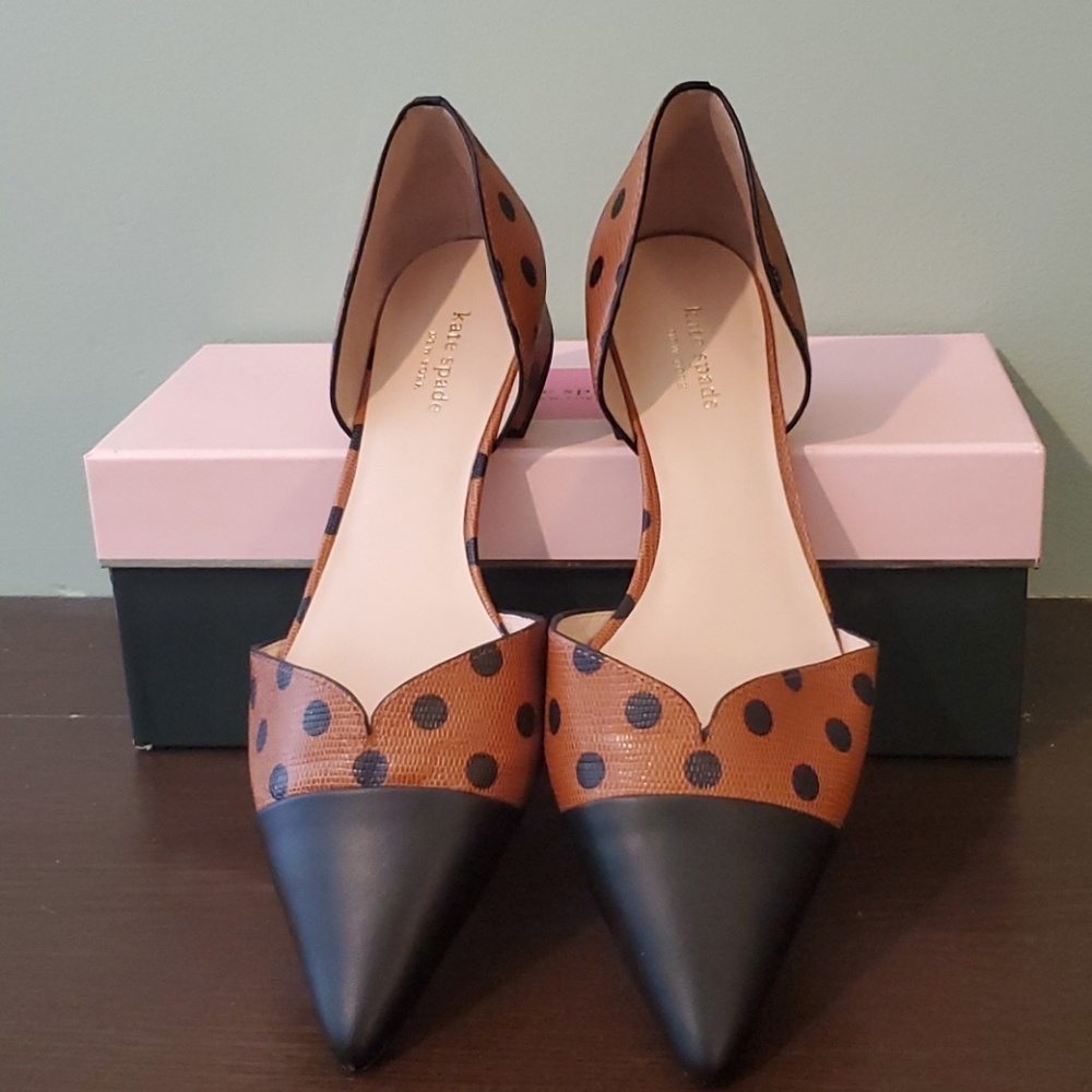 NWT Kate Spade flats-hot cider